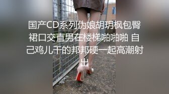 国产CD系列伪娘胡玥枫包臀裙口交直男在楼梯啪啪啪 自己鸡儿干的邦邦硬一起高潮射出