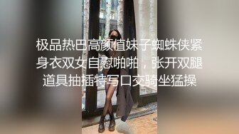 极品热巴高颜值妹子蜘蛛侠紧身衣双女自慰啪啪，张开双腿道具抽插特写口交骑坐猛操