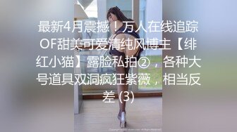 最新4月震撼！万人在线追踪OF甜美可爱清纯风博主【绯红小猫】露脸私拍②，各种大号道具双洞疯狂紫薇，相当反差 (3)