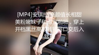 [MP4]安琪拉i高颜值长相甜美粉嫩妹子和炮友啪啪，穿上开档黑丝高跟鞋特写口交后入猛操